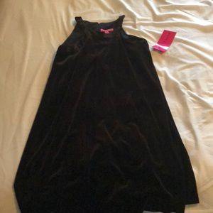 Black velvet dress